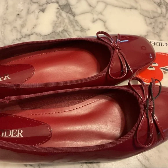 Cider Red Patent Leather Flats - Picture 4 of 4